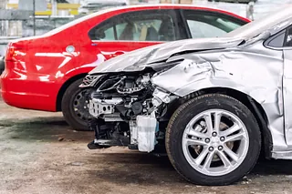 Auto nach einem Unfall
